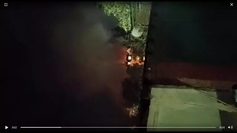 Пожар в Кисловодске в районе Каскадной лестницы