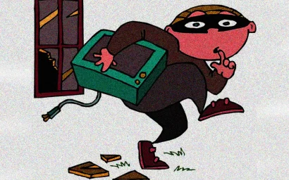 Благодарность за алкогольное угощение… украденный телевизор