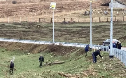 Результаты субботника: с участка дороги на Джилы-Су вывезли 16 камазов мусора и сухостоя