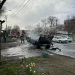 В Пятигорске на улице Мира сгорел автомобиль