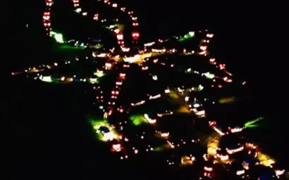 В Ессентуках прошло автомобильное построение «Вечный огонь»