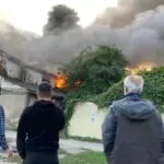 В Пятигорске очередной пожар: загорелась крыша нежилого дома