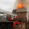 Пожар в Кисловодске на улице Озерной