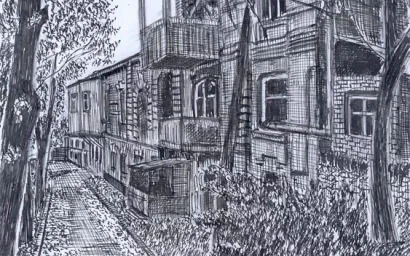 Кисловодск глазами художника. Жилые дома по улице Кирова