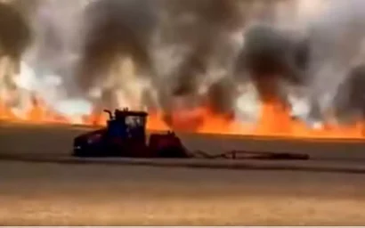 В Новоселицком округе сгорело 50 га пшеницы