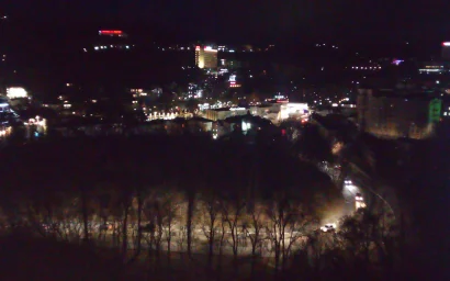 Вечерний Кисловодск с высоты птичьего полета