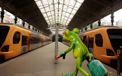 На кисловодский курорт по железной дороге едут разные путешественники, даже… рептилии