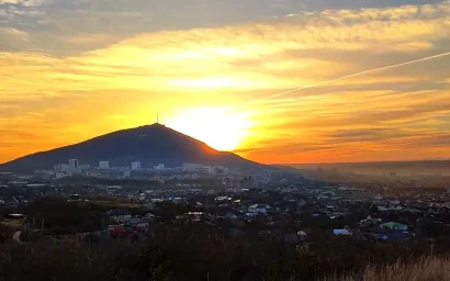 Машук на закате. Видео Елены Брежицкой