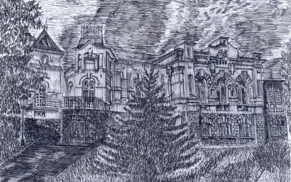 Детская художественная школа им. Н.А. Ярошенко. Перо,тушь. Декабрь 2023г.