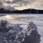 Зима на Старом кисловодском озере