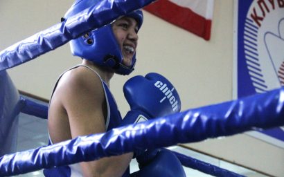 На ринге юные боксёры