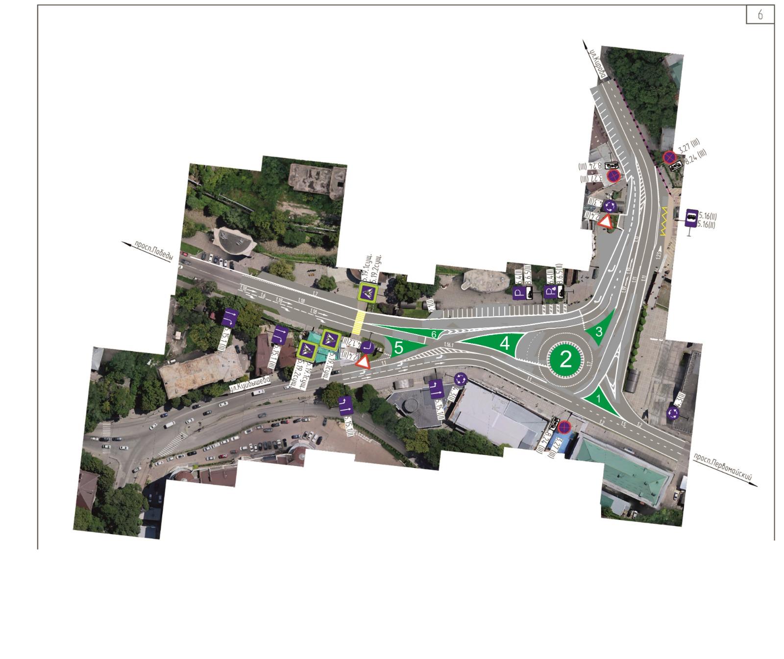 На Октябрьской площади в Кисловодске могут появиться светофоры и фонтан в центре автомобильного круга